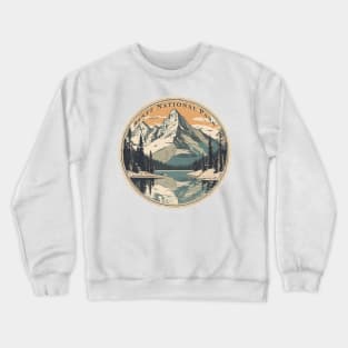 Majestic Banff National Park - Sticker Crewneck Sweatshirt